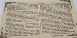 30 Aralık 2006-Orijinal Takvim Yaprağı-Doğum Günü-Söz,Nişan,Nikâh,Düğün ve Önemli Günler Hediyesi-Bizim Anadolu Takvimleri-Ayet(Şura:20)-Kurban Bayramı Arefesi-Saim,Berre-Kurban-2-