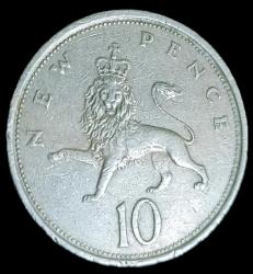İngiltere 1975 10 pence