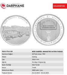 Mor Gabriel Manastırı Türkiye’nin Kadim Kültürü Serisi No.1 Gümüş Hatıra Parası