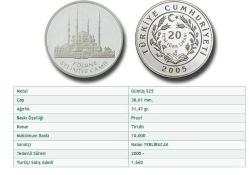 EDİRNE SELİMİYE CAMİİ  KÜLTÜR VARLIKLARI SERİSİ NO:1 GÜMÜŞ HATIRA PARASI SERTİFİKALI