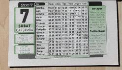 7 ŞUBAT 2007 ÇARŞAMBA  - TAKVİM YAPRAĞI - DOĞUM GÜNÜ HEDİYESİ - TÜRMATSAN TAKVİMİ  -  SULTAN İKİNCİ MUSTAFA'NIN TAHTA ÇIKIŞI (1865)- MARAŞ'A KAHRAMANLIK ÜNVANININ VERİLMESİ (1974)- YENİ ÇELTEKDE GRİZU FACİASI (1990)- KADININ HASLETİ