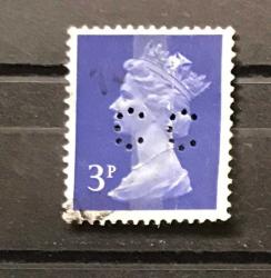 LOT.11 » İNGİLTERE KRALİÇE ELİZABETH PULU DAMGALI PERFİNLİ M2-7a