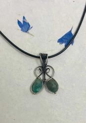 El İşçiliği Gümüş Tel , Yeşim Kolye