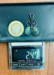 El İşçiliği Gümüş Tel , Yeşim Kolye