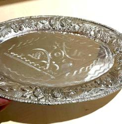 PİRİNÇ ÜZERİ GÜMÜŞ KAPLAMA TEPSİ