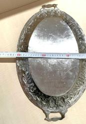 PİRİNÇ ÜZERİ GÜMÜŞ KAPLAMA TEPSİ