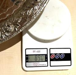 PİRİNÇ ÜZERİ GÜMÜŞ KAPLAMA TEPSİ