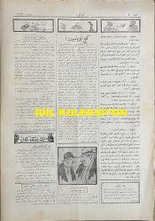 Osmanlıca Karagöz Mizah Dergisi-Gazetesi, Orijinal Dönem Basım, (Ottoman Magazine-Newspaper-Journal Illustré Cara-Gueuz) - 3 Şubat 1926 - Sayı: 1866 - Karikatürist Togo'nun İtalya'nın Silahlanmasına Dair Benito Mussolini'yi Tasvir Eden Çalışması: Bu Gidişle Bir Patlayacak Amma Ne Zaman? 