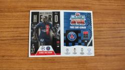 Topps UCL 2023-2024 Extra Randal Kolo Muani Hat-Trick Hero Kart No:197