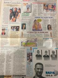 HÜRRİYET KELEBEK GAZETESİ DOĞUM GÜNÜ HEDİYESİ (TURKISH NEWSPAPPER) - 24 HAZİRAN 1997 - SADECE 4 SAYFADIR -Ertan Kaytiken-Azize Bergin-Haşim Öz-Yasemin Boran-Tekin Aral-İbrahim Şahine-Hande Ataizi-Zafer Peker-Maide Erçelebi-Esin Moralıoğlu-Nazan Çalin-Selin Yıldız-Fatih Altaylı-Sevgi Erkan-Oktay Kaynarca-Ebru Yıldız-Haydi canlanın-Yalnız yaşamanın altın kuralları-Renkli şovlar-Asrın Casusları-Ağlama Duvarı-Hande ile açık açık-İyi saatte olsunlar-Su bizim TRT-Modanın sihirbazı-Çocuk şıklığı-Jaws intikam peşinde-Seven Kıskanır-Yarılık kolay değil-Hibir Gece-Zoraki Hedef-Aşkın Peşinde-Animasyon haber