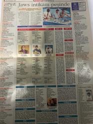 HÜRRİYET KELEBEK GAZETESİ DOĞUM GÜNÜ HEDİYESİ (TURKISH NEWSPAPPER) - 24 HAZİRAN 1997 - SADECE 4 SAYFADIR -Ertan Kaytiken-Azize Bergin-Haşim Öz-Yasemin Boran-Tekin Aral-İbrahim Şahine-Hande Ataizi-Zafer Peker-Maide Erçelebi-Esin Moralıoğlu-Nazan Çalin-Selin Yıldız-Fatih Altaylı-Sevgi Erkan-Oktay Kaynarca-Ebru Yıldız-Haydi canlanın-Yalnız yaşamanın altın kuralları-Renkli şovlar-Asrın Casusları-Ağlama Duvarı-Hande ile açık açık-İyi saatte olsunlar-Su bizim TRT-Modanın sihirbazı-Çocuk şıklığı-Jaws intikam peşinde-Seven Kıskanır-Yarılık kolay değil-Hibir Gece-Zoraki Hedef-Aşkın Peşinde-Animasyon haber