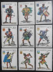 1973 San Marino Tarihi Savaş Üniformalar ve Savaş Malzemeleri - TAM SERİ DAMGASIZ MNH DAMGASIZ