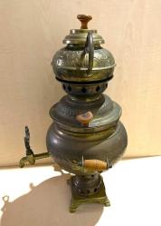 BAKIR SEMAVER, ELEKTİRİKLİ BAKIR SEMAVER, PİRİNÇ AYAKLI, PİRİNÇ MUSLUKLU..NOT: ELEKTRİK KABLOSU YOKTUR..NO 56