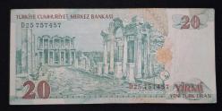 8. Emisyon 20 YTL D25 ÇÇT KAĞIT PARA