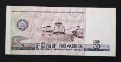 Doğu Almanya 5 Mark 1975 ÇÇT KAĞIT PARA