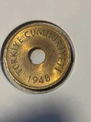 (delikli)  1948  1 kuruş   ÇİLALTI