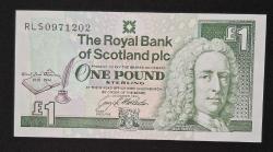 İskoçya 1 Pound 1994 ÇİL HATIRA KAĞIT PARA (Robert Louis Stevenson'ın ölümünün 100. yılı)