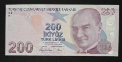 9. Emisyon 200 TL ÇA/ÇİL KAĞIT PARA (Hafize Gaye Erkan İmzalı)