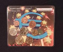 AVRUPA BİRLİĞİ 1/2/5/10/20/50 Euro Cent 1/2 Euro 2003 Yılına Ait Madeni Para Seti ÇİL