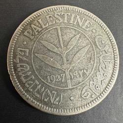 720 Ayar Gümüş. Filistin 50 Mil 1927.  Detay bilgi için ürün açıklamasına bakabilirsiniz.