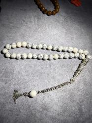 Havlit taşı gümüş imame ve püsküllü tesbih