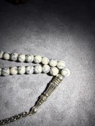 Havlit taşı gümüş imame ve püsküllü tesbih