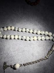 Havlit taşı gümüş imame ve püsküllü tesbih