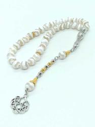 8 Mm Tibet Akik Taşlı 33'Lük Tespih - Faset Kesim,Yeşil-Beyaz Özel Renk...