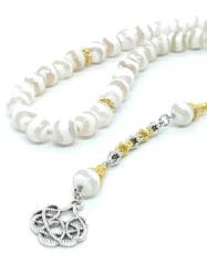 8 Mm Tibet Akik Taşlı 33'Lük Tespih - Faset Kesim,Yeşil-Beyaz Özel Renk...