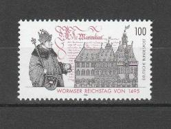 1995 Almanya Worms Reichstag'ın 500. Yıldönümü Tam Seri MNH