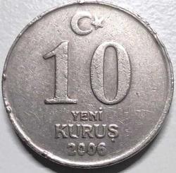 Türkiye 2006 10 Yeni Kuruş - YTL Serisi Rumi Bezeme - Koleksiyonluk Madeni Para