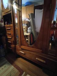 Antika Viyana taş aynali gardrop