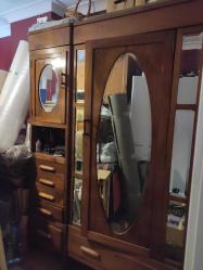 Antika Viyana taş aynali gardrop