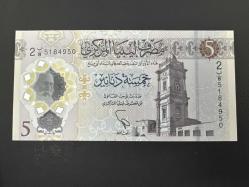 Libya 5 Dinar 2021. Polimer. Çil