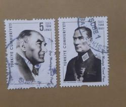 2022 Atatürk Tam Seri  Damgalı (Yıkanmış)  Posta Pulu - Türkiye PUL Koleksiyonu - Turkish Postage Stamp