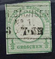 LOT.2 » Pul Almanya Reich Brustschild Kalkanı 1/3 Groschen - damgalı katalog 4000 tl1872- damgalı