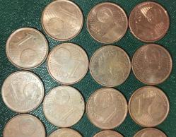 İspanya 1 euro cent 19 farklı tarih 1999 2003 2004 2005 2006 2007 2008 2010 2011 2012 2013 2015 2016 2017 2018 2019 2020 2022 2023 tarihleri