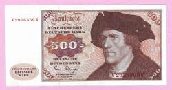 GERMANY FEDERAL REPUBLIC 500 Mark 1980  Pick 35c aUNC (TK 19 265) ÇİLALTI