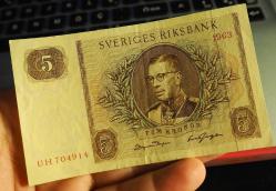 1963 İSVEÇ 5 KRONER ÇÇT