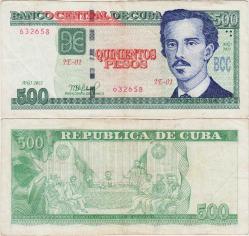 KÜBA 500 PESO 2022 ÇOK TEMİZ.