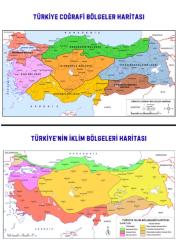 Laminasyonlu Türkiye Harita Seti (Fiziki – İller – Bölgeler – İklim)
