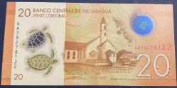 NİKARAGUA 20  CORDOBAS POLİMER ÇİL 2022 RESİMDEKİ ÜRÜN