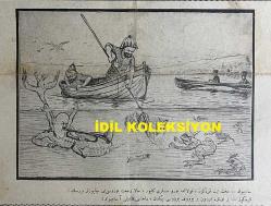 Osmanlıca Karagöz Mizah Dergisi-Gazetesi, Orijinal Dönem Basım, (Ottoman Magazine-Newspaper-Journal Illustré Cara-Gueuz) - 16 Eylül 1922 - Sayı: 1513 - Hicri: 23 Muharrem 1341 - Rumi: 16 Eylül 1338 - Karikatür: 