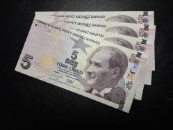 9. EMİSYON 5 TÜRK LİRASI  F 245 4000010-600010-7000010-8000010 4 LÜ LOT  ÇİL  TCB 4521