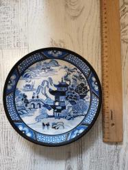 KÜTAHYA  PORSELENİN ESKİ VE ÖZEL SERİSİNDEN DUVAR TABAĞI EL BOYAMA 18CM