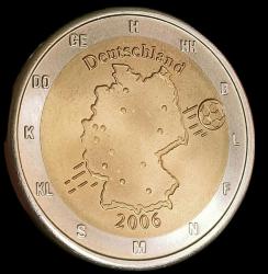 Almanya 2006 - 2006 FIFA Dünya Kupası Almanya anısına basılan hatıra madalya 2 Euro
