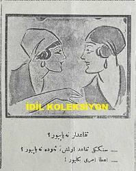 Osmanlıca Karagöz Mizah Dergisi-Gazetesi, Orijinal Dönem Basım, (Ottoman Magazine-Newspaper-Journal Illustré Cara-Gueuz) - 6 Ocak (Kanun-i Sani) 1926 - Sayı: 1858 - Karikatür: Kazan Kaynatmasını Biz de Biliriz! 