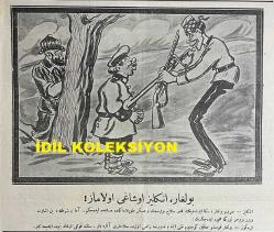 Osmanlıca Karagöz Mizah Dergisi-Gazetesi, Orijinal Dönem Basım, (Ottoman Magazine-Newspaper-Journal Illustré Cara-Gueuz) - 6 Ocak (Kanun-i Sani) 1926 - Sayı: 1858 - Karikatür: Kazan Kaynatmasını Biz de Biliriz! 