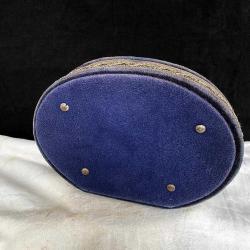 Nostaljik Pirinç Ayaklı Kadife Mücevher Kutusu