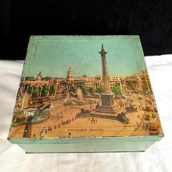 1950'ler İngiliz Elkes Büyük Metal Bisküvi Kutusu